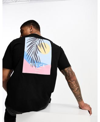 NICCE summer serie one t-shirt in black with chest and back print