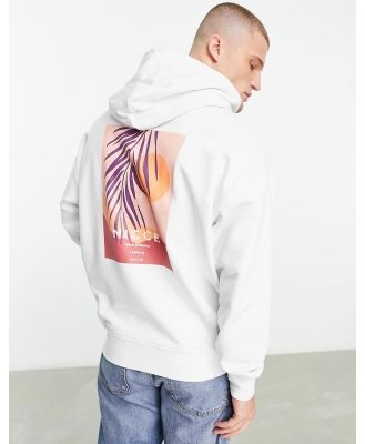 Nicce Summer Series One pullover hoodie in white with chest and back print