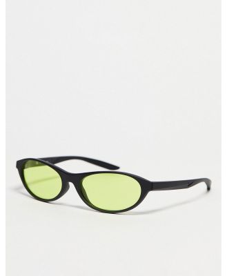 Nike Retro sunglasses with neon green lens in black