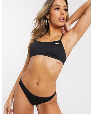 Nike Swimming essential racerback bikini top in black