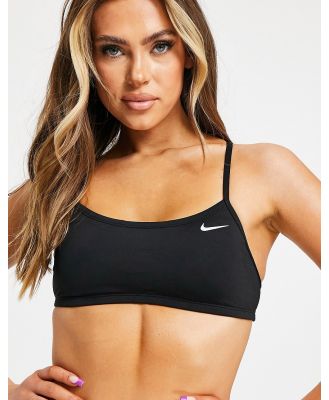 Nike Swimming Essentials racerback bikini top in black