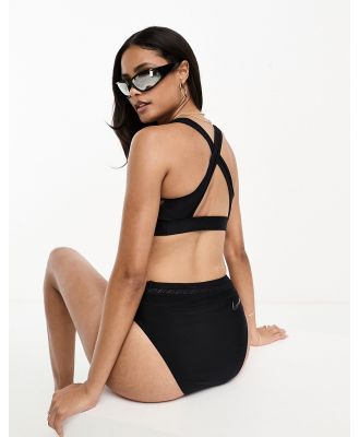 Nike Swimming Fusion crossback bikini top in black