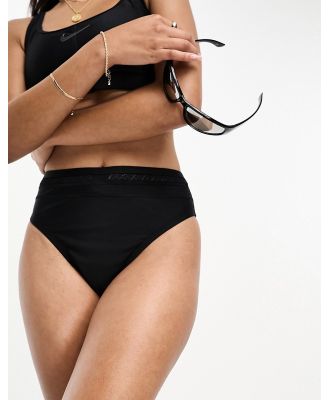 Nike Swimming Fusion high waist bikini bottoms in black