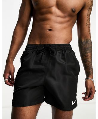 Nike Swimming Icon Volley 5 inch taped satin swim shorts in black