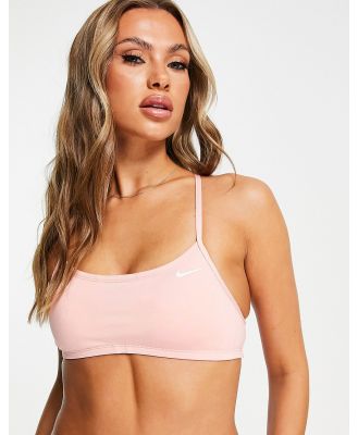 Nike Swimming Racerback bikini top in light pink