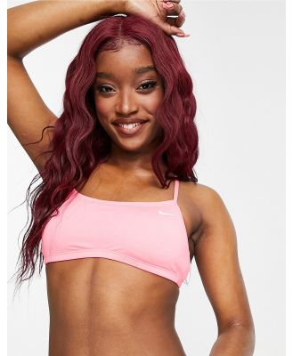 Nike Swimming racerback bikini top in pink