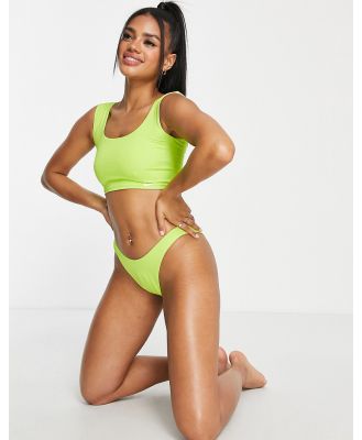 Nike Swimming sling bikini bottoms in green