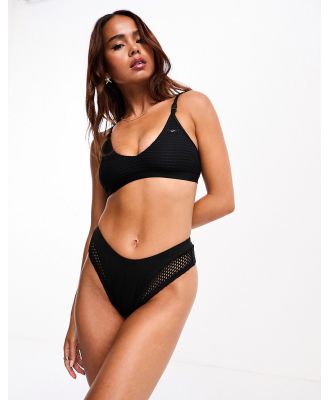 Nike Swimming Wild mesh bikini top in black