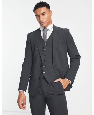 Noak 'Camden' skinny premium fabric suit jacket in charcoal grey with stretch