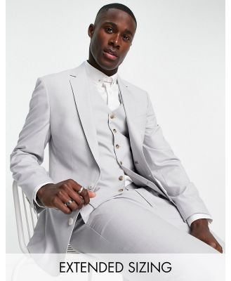 Noak 'Camden' skinny premium fabric suit jacket in light grey with stretch