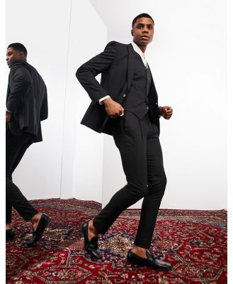 Noak 'Camden' skinny premium fabric suit pants in black with stretch