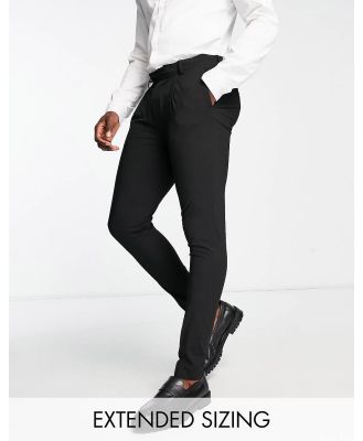 Noak Camden' super skinny premium fabric suit pants in black with stretch