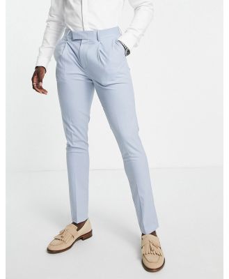 Noak 'Camden' super skinny premium fabric suit pants in light blue with stretch