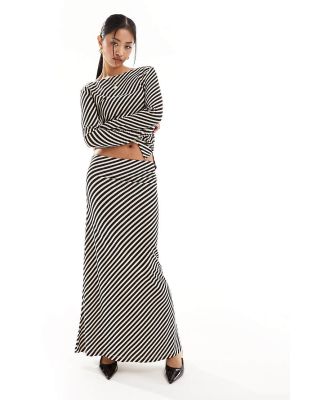 Nobody's Child Mason midi skirt in horizontal stripe (part of a set)-Multi