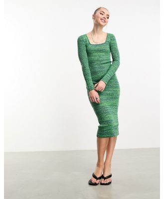 Nobody's Child space dye knitted midi dress in green