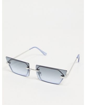 Noisy May 90s angular sunglasses in silver