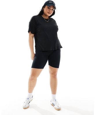 Noisy May Curve ribbed legging shorts in black (part of a set)