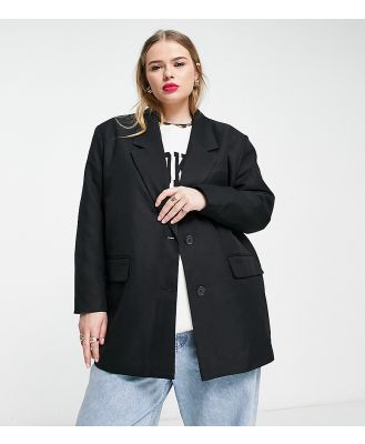 Noisy May Curve tailored blazer in black