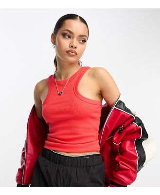 Noisy May Petite racer neck top in red