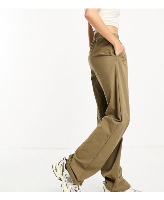 Noisy May Tall ankle drawstring pants in beige-Brown