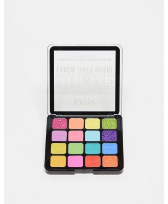 NYX Professional Makeup Ultimate Shadow Palette Vegan-Friendly 16-Pan - I Know That's Bright-Multi