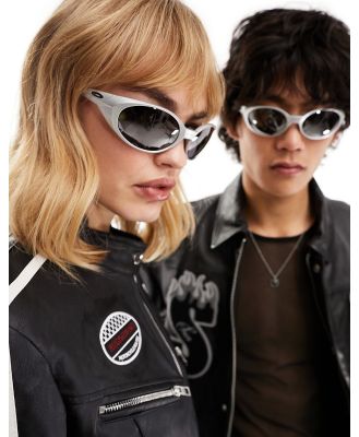 Oakley Eyejacket Redux polarised visor sunglasses in silver