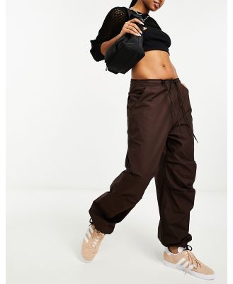 Obey Mina parachute pants in brown