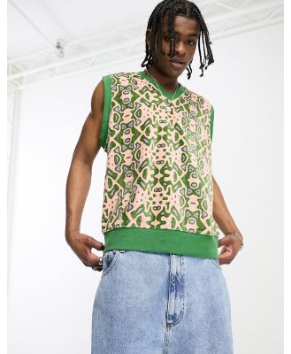 Obey Odesa knitted vest in green