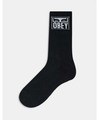 Obey two eyes icon socks in black