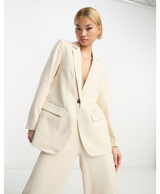 Object tailored blazer in sandshell (part of a set)-Neutral