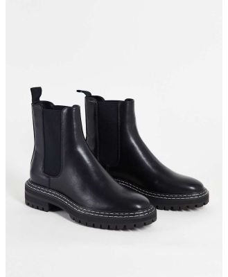 Only Chelsea boots with contrast stitch in black