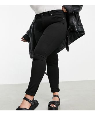 Only Curve Augusta high-waisted skinny jean in black