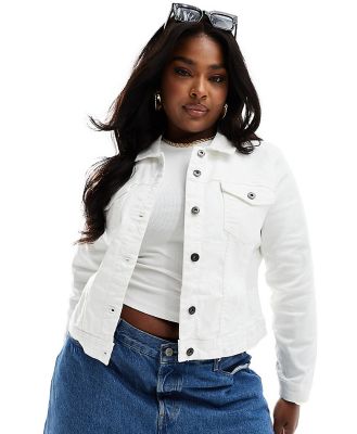 Only Curve denim jacket in white