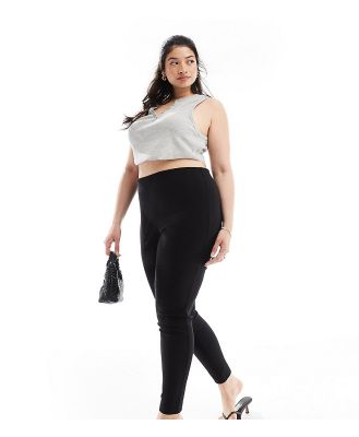 Only Curve high waisted skinny pants in black