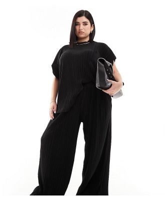 Only Curve wide leg pants in black (part of a set)