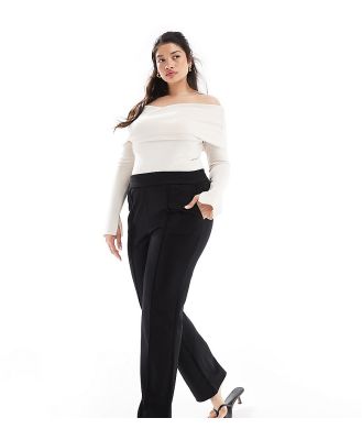 Only Curve wide leg pants in black