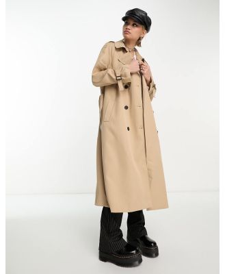 Only double breasted trench coat in camel-Neutral