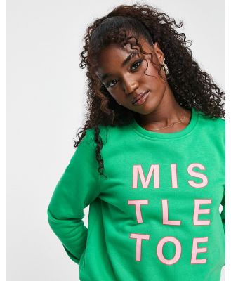 Only mistletoe Christmas jumper in green