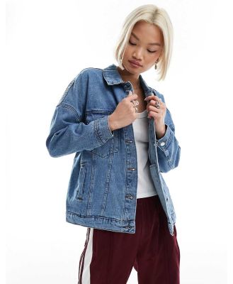 Only oversized denim jacket in medium blue