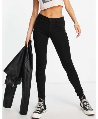 Only Rain mid waist skinny jeans in black