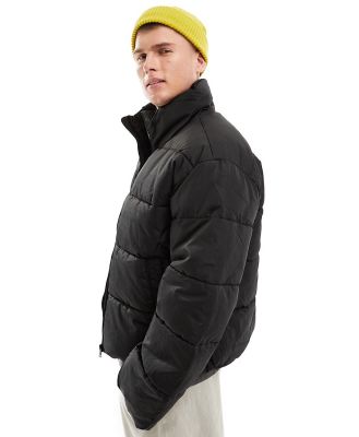 Only & Sons oversized puffer jacket in black