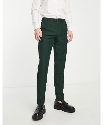 Only & Sons slim fit suit pants in dark green
