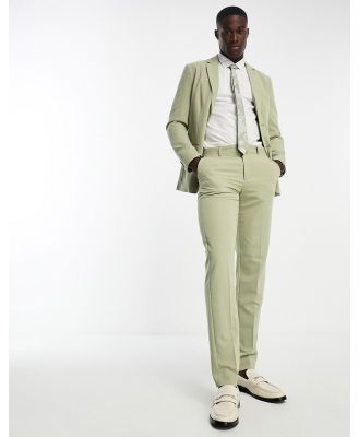 Only & Sons slim fit suit pants in dusty olive-Green