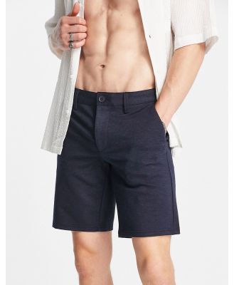Only & Sons smart jersey shorts in navy
