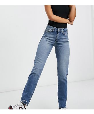 Only Tall Erica slim straight leg jeans in mid blue