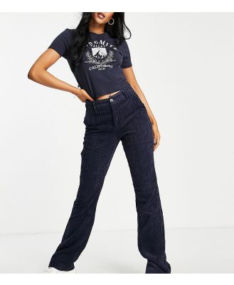 Only Tall exclusive cord flared pants in navy