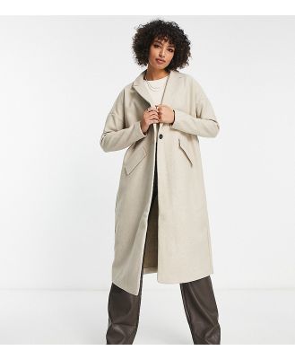 Only Tall longline tailored coat in stone-Neutral