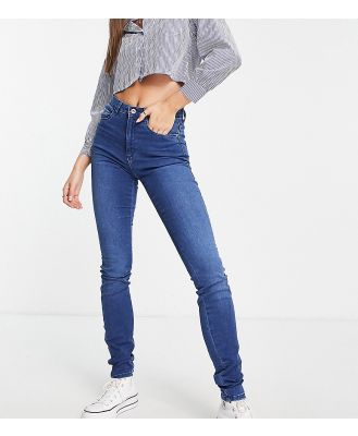 Only Tall Royal high waisted skinny jeans in mid blue wash