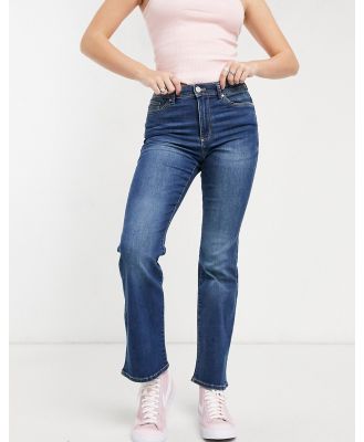 Only wauw flared jeans with mid rise in medium blue