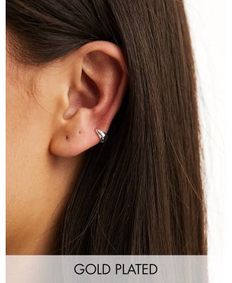 Orelia sterling silver mini tapered huggie hoop earrings